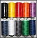 48 Reels / Cones (1,000 Yards) of Multi-Coloured Coats Moon Thread + Needles 