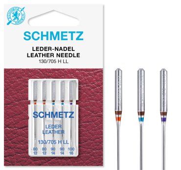 Schmetz Leather Needles, Assorted Sizes 80/12 - 100/16