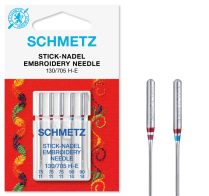 Schmetz Embroidery Needles, Assorted Sizes 75/11 & 90/14