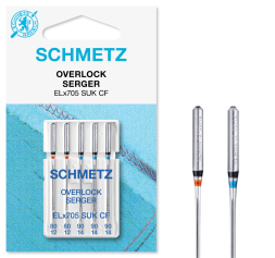 Schmetz Overlock / Serger ELx705 SUK CF Coverstitch Ballpoint (Chrome)