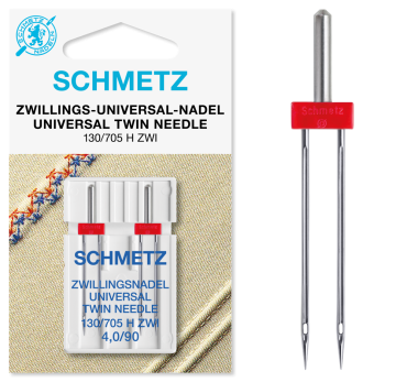 Schmetz (Universal) Twin, Pack of 2