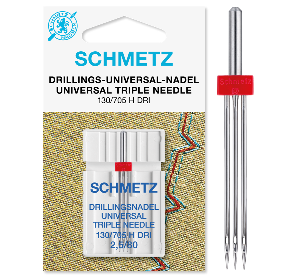 Schmetz Universal Machine Needle Size 70/80/90/100 # 1835 – Threaded Lines